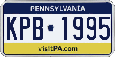PA license plate KPB1995