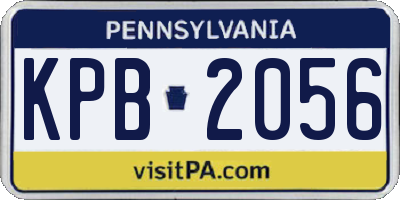 PA license plate KPB2056