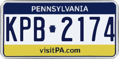 PA license plate KPB2174