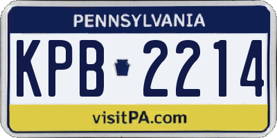 PA license plate KPB2214