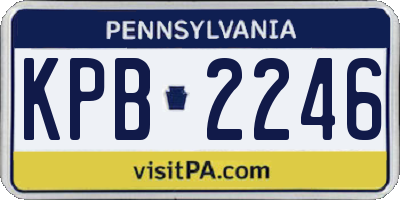 PA license plate KPB2246