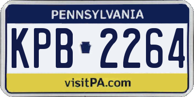 PA license plate KPB2264