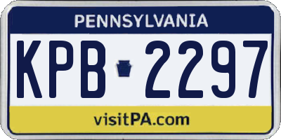 PA license plate KPB2297