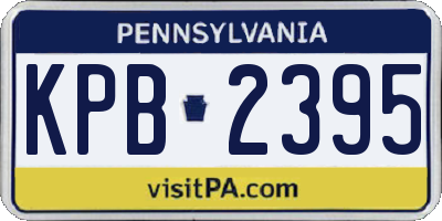 PA license plate KPB2395