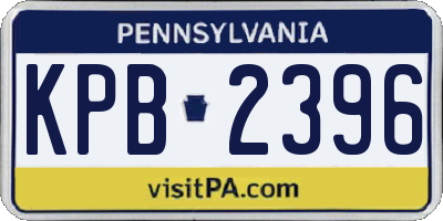 PA license plate KPB2396