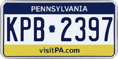 PA license plate KPB2397