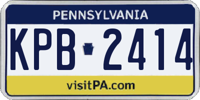 PA license plate KPB2414