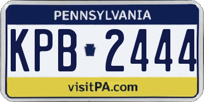 PA license plate KPB2444