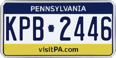 PA license plate KPB2446