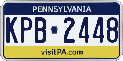 PA license plate KPB2448