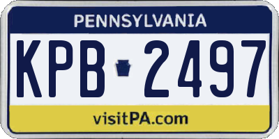 PA license plate KPB2497