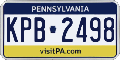 PA license plate KPB2498