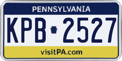 PA license plate KPB2527