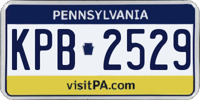 PA license plate KPB2529