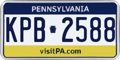 PA license plate KPB2588
