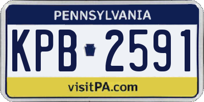 PA license plate KPB2591