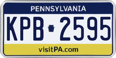PA license plate KPB2595