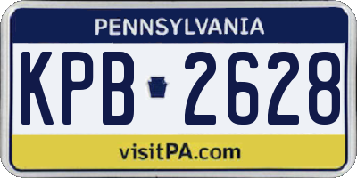 PA license plate KPB2628