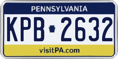 PA license plate KPB2632