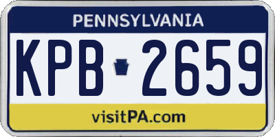PA license plate KPB2659