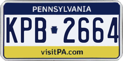 PA license plate KPB2664