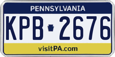 PA license plate KPB2676