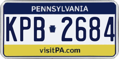 PA license plate KPB2684
