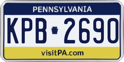 PA license plate KPB2690