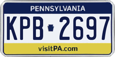 PA license plate KPB2697
