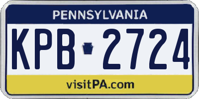 PA license plate KPB2724