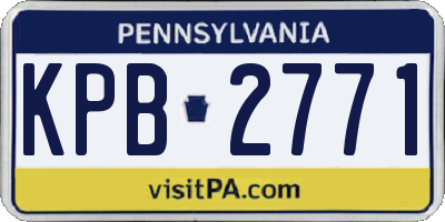 PA license plate KPB2771