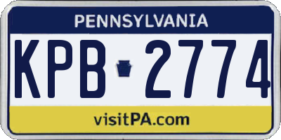 PA license plate KPB2774