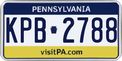 PA license plate KPB2788