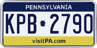 PA license plate KPB2790