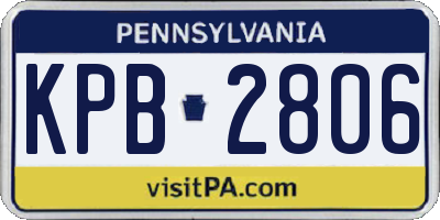 PA license plate KPB2806