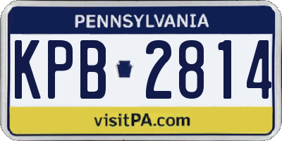 PA license plate KPB2814
