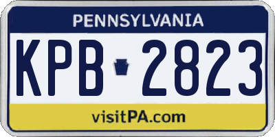 PA license plate KPB2823