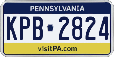 PA license plate KPB2824