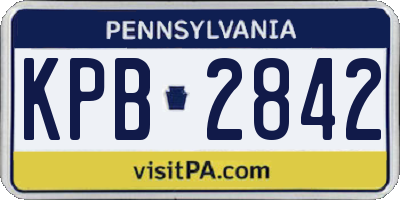 PA license plate KPB2842