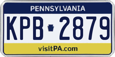 PA license plate KPB2879