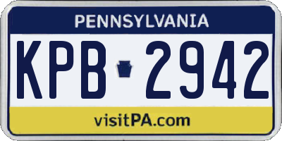 PA license plate KPB2942