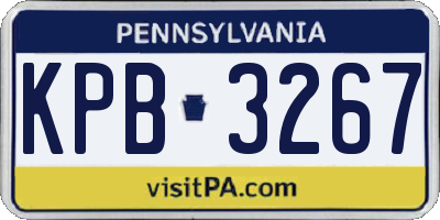 PA license plate KPB3267