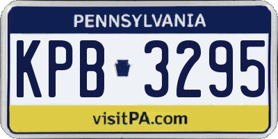 PA license plate KPB3295