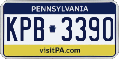 PA license plate KPB3390