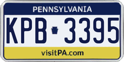 PA license plate KPB3395