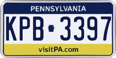 PA license plate KPB3397