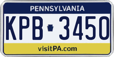 PA license plate KPB3450