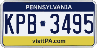 PA license plate KPB3495
