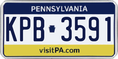 PA license plate KPB3591