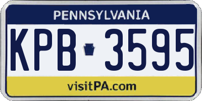 PA license plate KPB3595